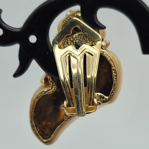 925 Sterling Shell Clip Earrings - Picture 5 of 7